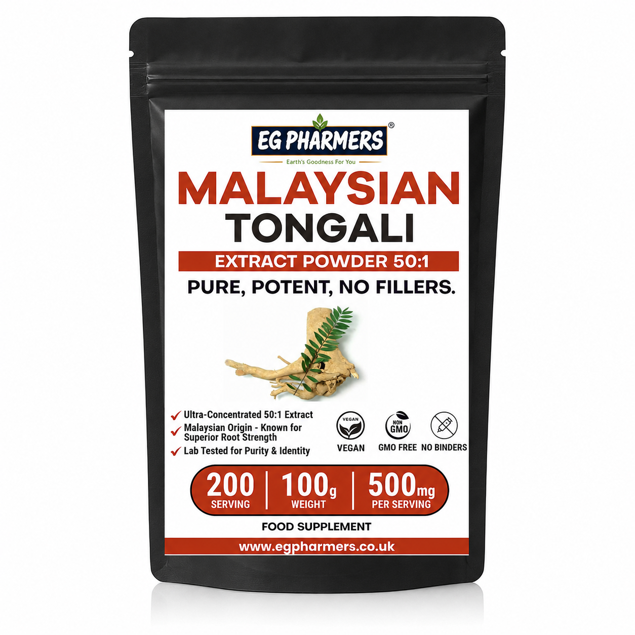 Malaysian Tongkat Ali Extract 50:1 Powder