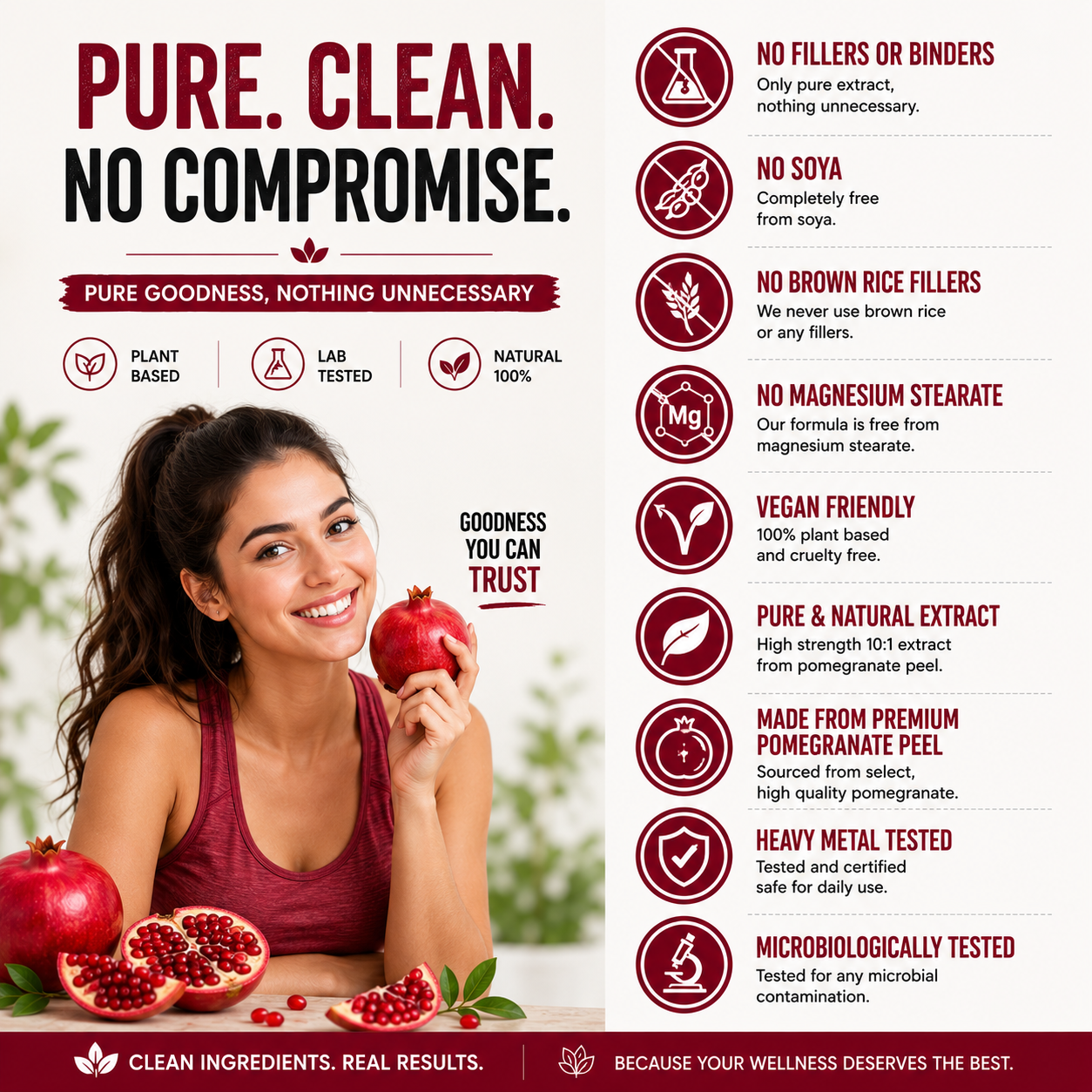 High Strength Clean Pomegranate Peel Extract Powder